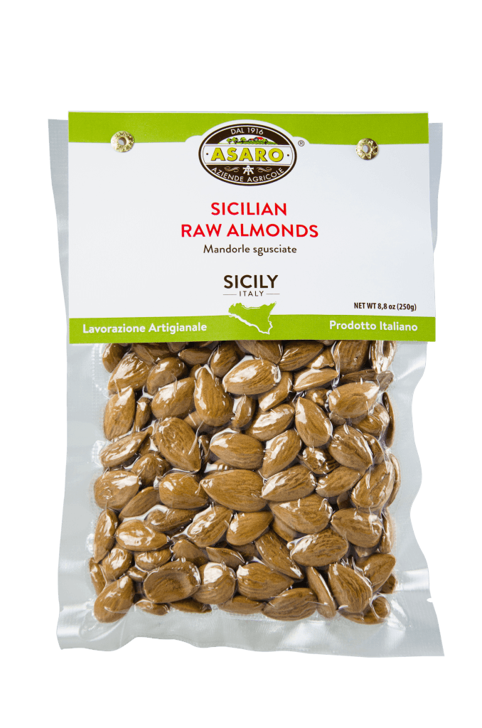 Sicilian Raw Almonds, Asaro Farms 8.8oz (250g)
