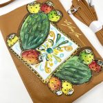 Sicilian Maioliche & Fichi d'India Clutch  | beige