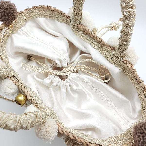 Straw Selinunte Coffa handbag with embrodery - Image 5