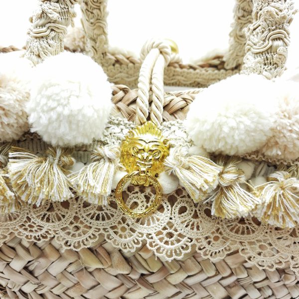 Straw Selinunte Coffa handbag with embrodery - Image 6