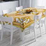 Trinacria Tablecloth - Yellow - 55X95"