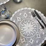 Contessa Crochet Round Placemat 12" - set of 4