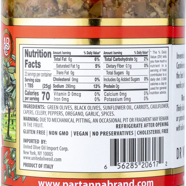 Partanna, Mediterranean Olive Salad Muffuletta - 19oz (550g) - Image 3