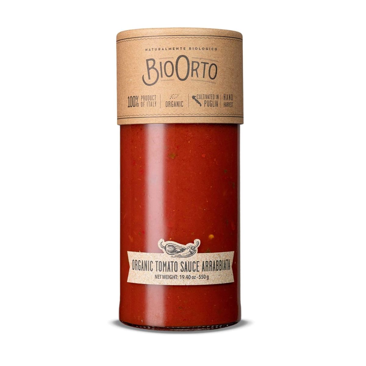 Bio Orto, bio-orto-Organic Arrabbiata Sauce - 19.40oz (550g) - Image 1