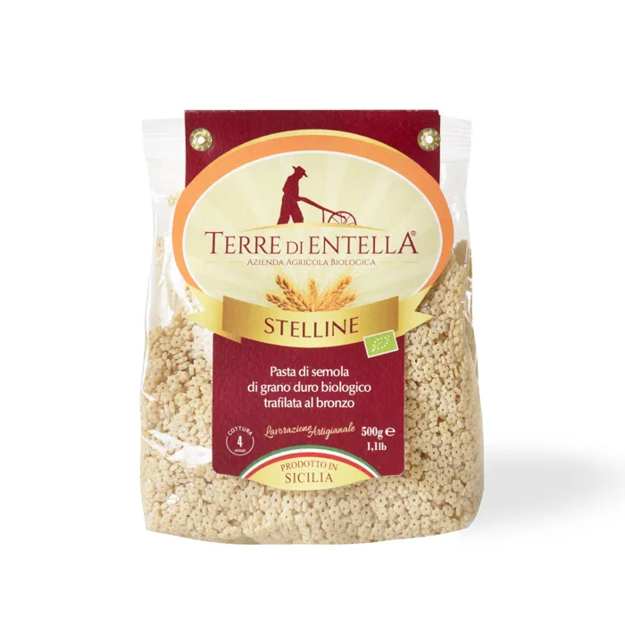 pasta-stelline Terre di Entella, Stelline - Organic Pasta - 1.1 lb (500g) - Image 1