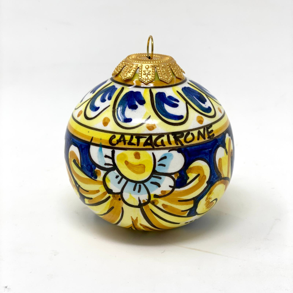 Hand-Painted Christmas Ball Caltagirone Ceramic