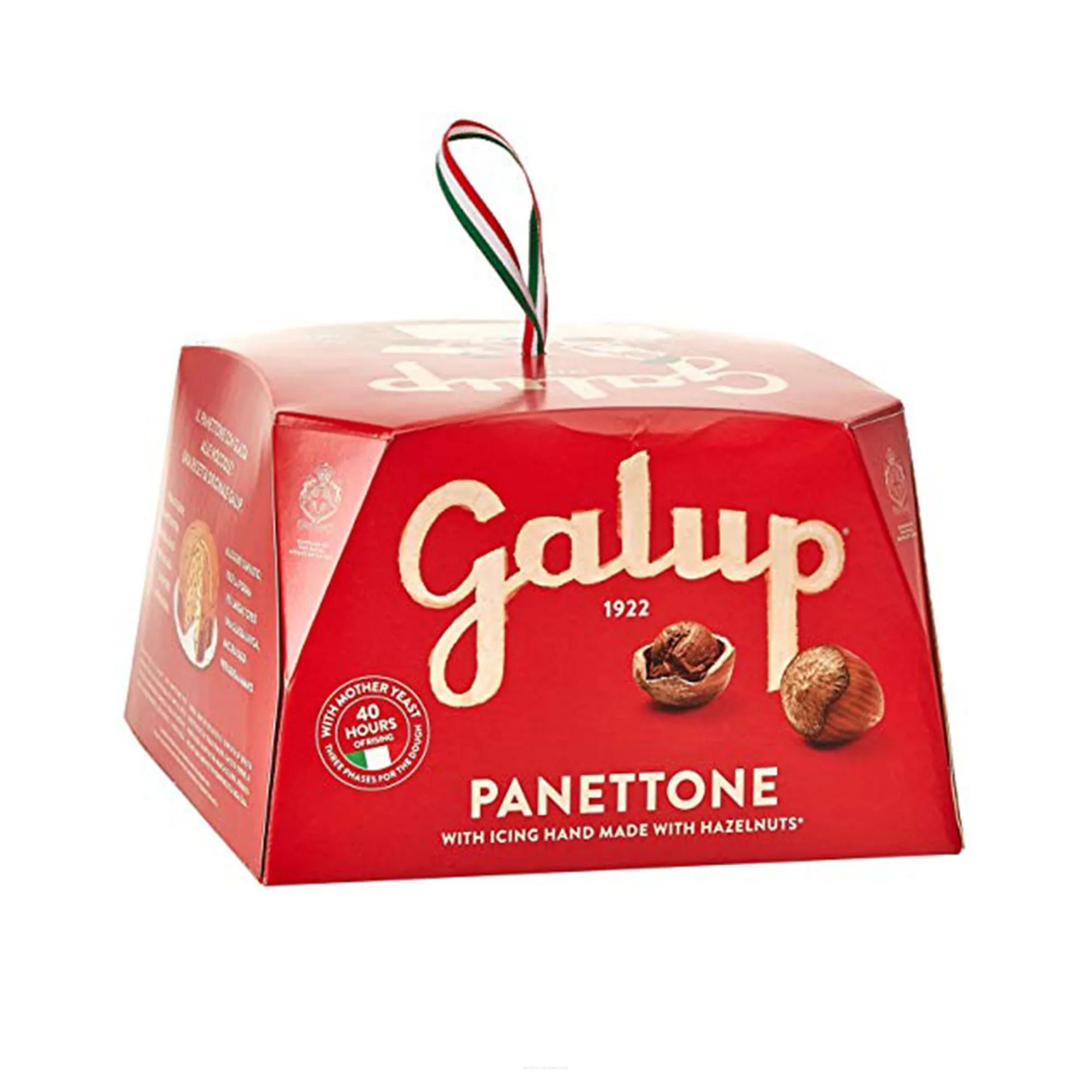 big_Mini-panettone-rosso Galup Traditional Panettone with Hazelnut Frosting – 100g - 3.5 oz - Image 1