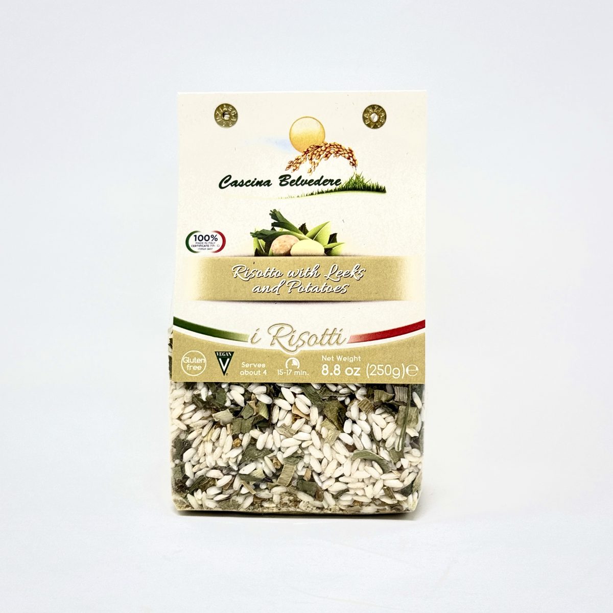 Cascina Belvedere, Risotto with Leeks and Potatoes - 8.8 oz (250g) - Image 1
