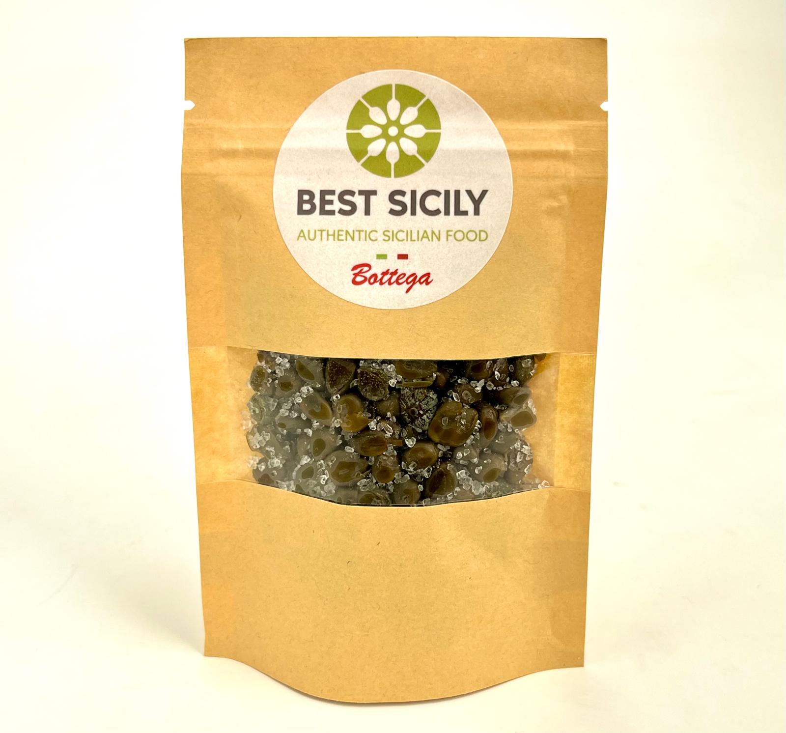 Capers Sicilian Capers in Sea Salt, Best Sicily - 2.12oz (60g) - Image 1