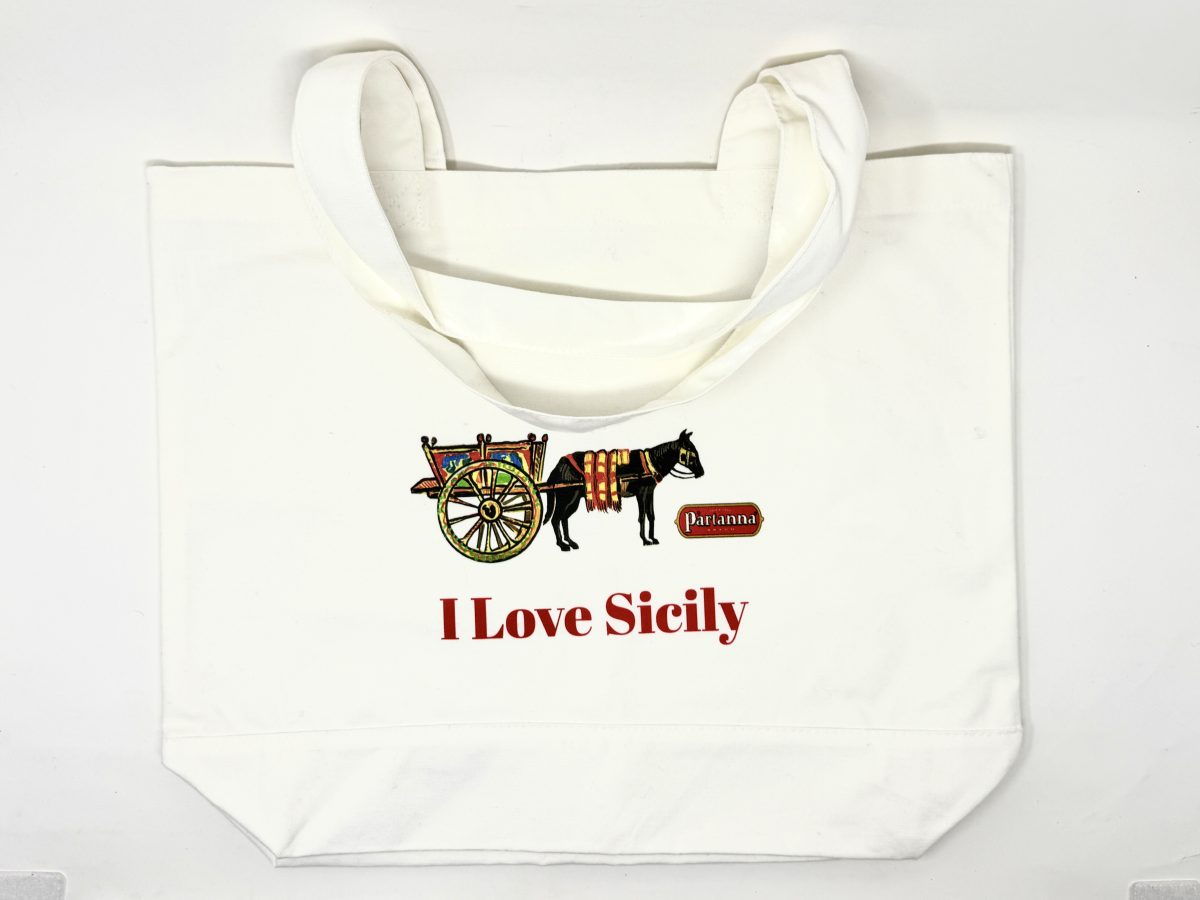 Partanna, "I Love Sicily" Canvas Tote Bag - Image 1