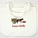 Partanna, "I Love Sicily" Canvas Tote Bag