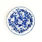 Hand-Painted Scalloped Blue Bowl, Sicilian Ceramic – 19 cm (7.5”)