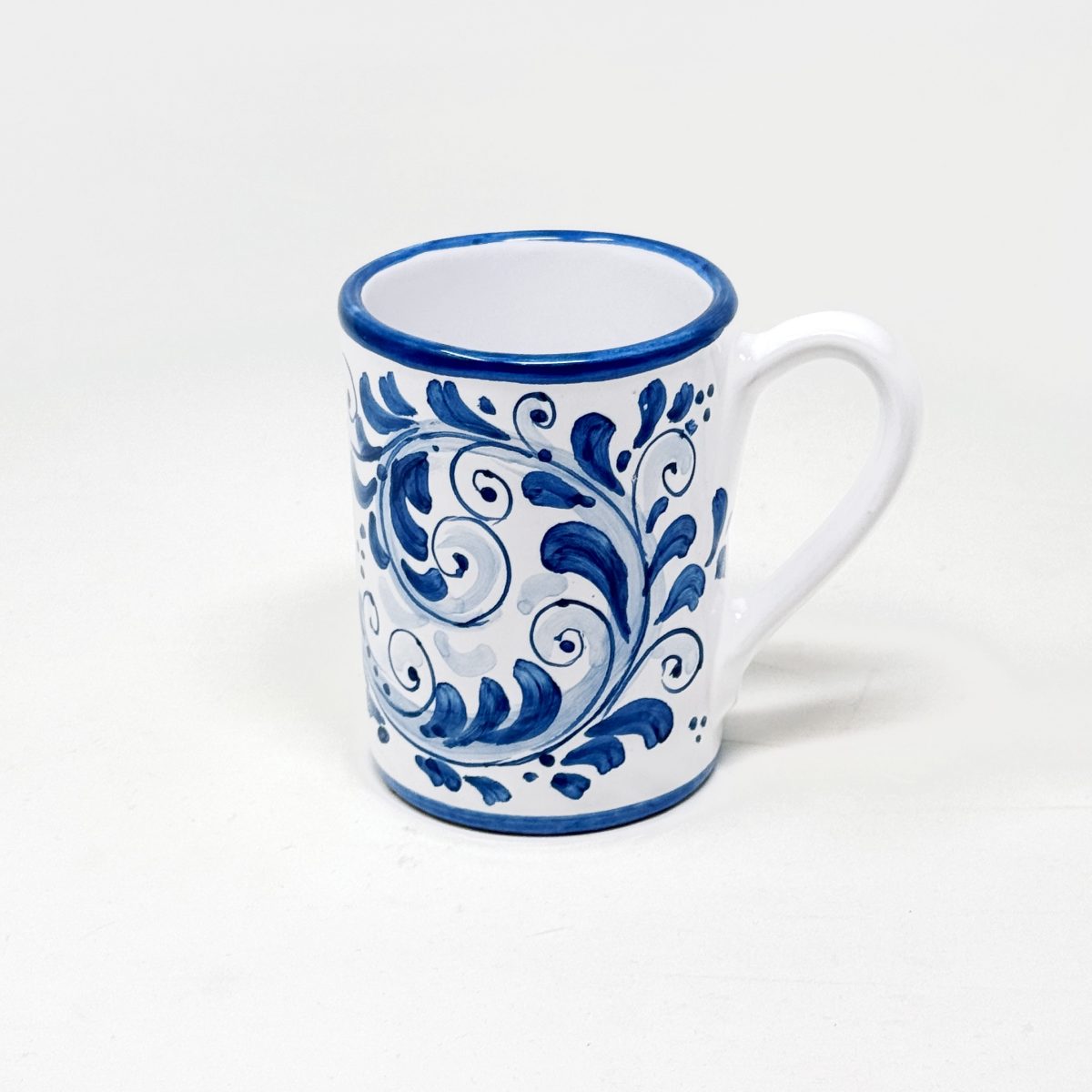 Hand-Painted Ceramic Mug, Blue Maiolica – 11oz (325ml) - Image 1