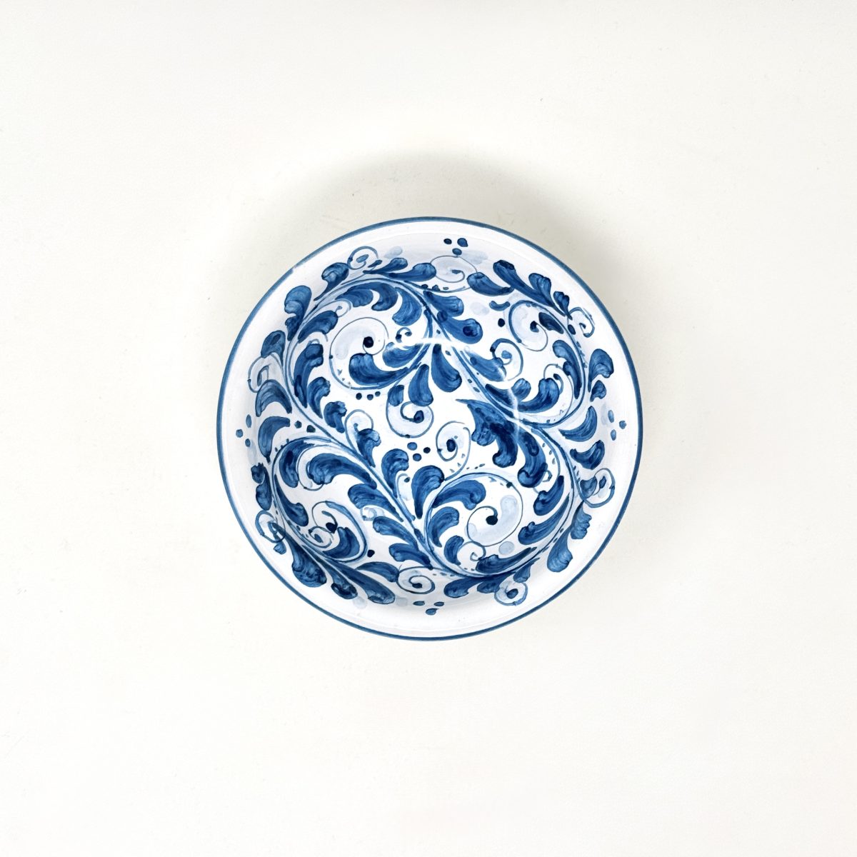 Hand-Painted Ceramic Blue Bowl, Small - 13 cm (5.1 inch) - Image 2