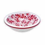 Hand-Painted Ceramic Red Bowl, Medium - 20 cm (7.87 inch)