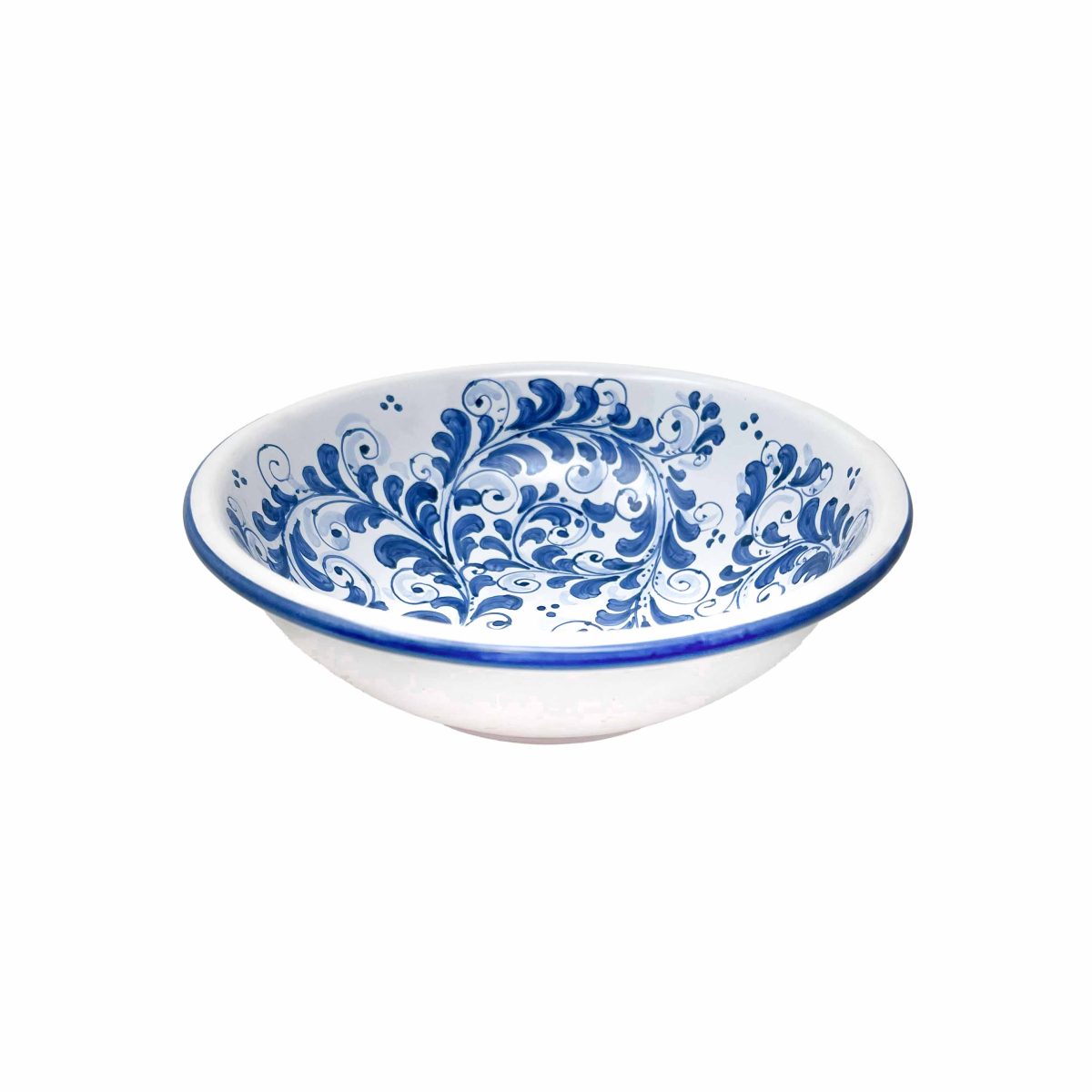 Hand-Painted Ceramic Blue Bowl, Large- 24 cm (9.45 inch) - Image 1