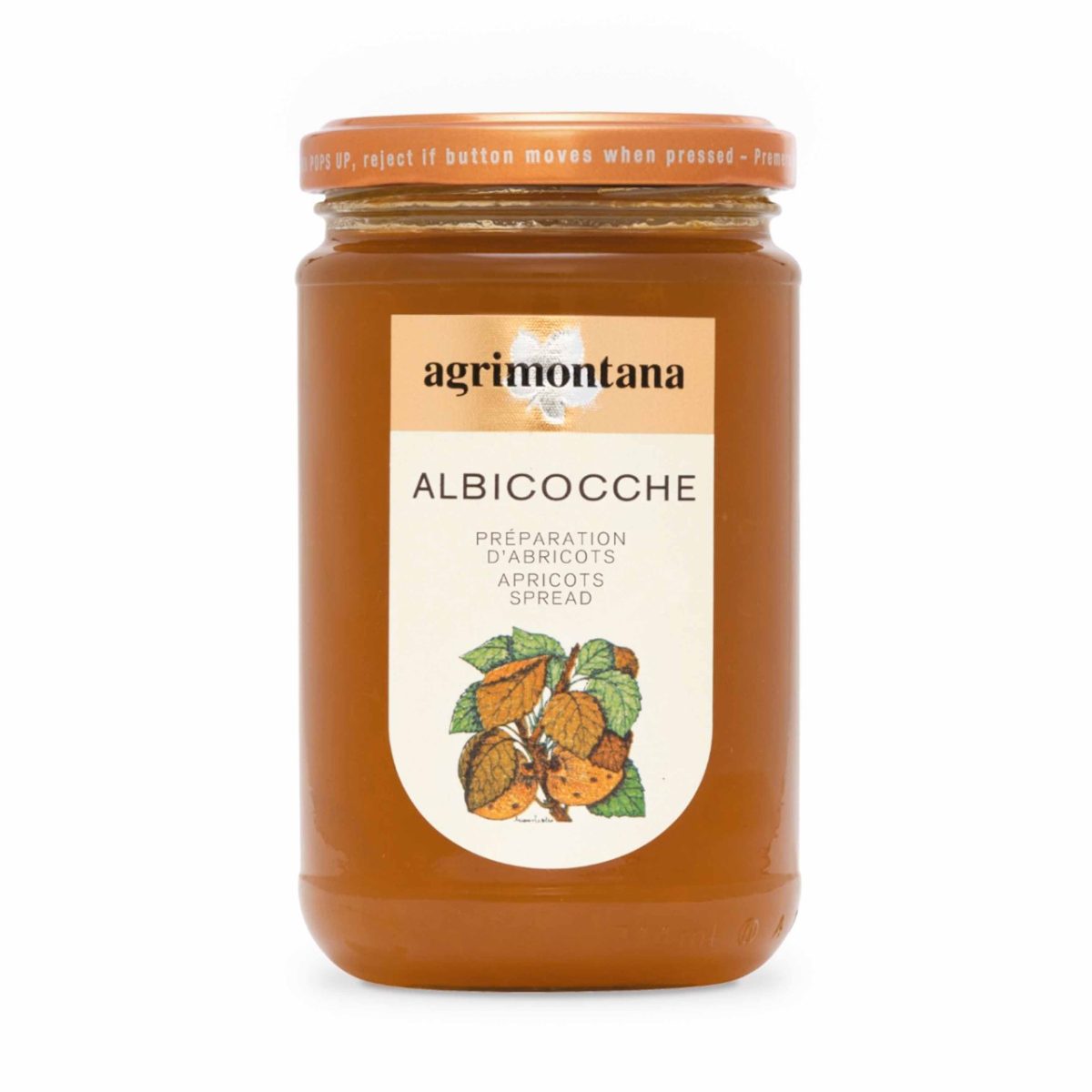 Agrimontana, Apricot Marmalade -11.64 oz - Image 1