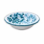 Hand-Painted Scalloped Green Bowl, Sicilian Ceramic – 19 cm (7.5”)