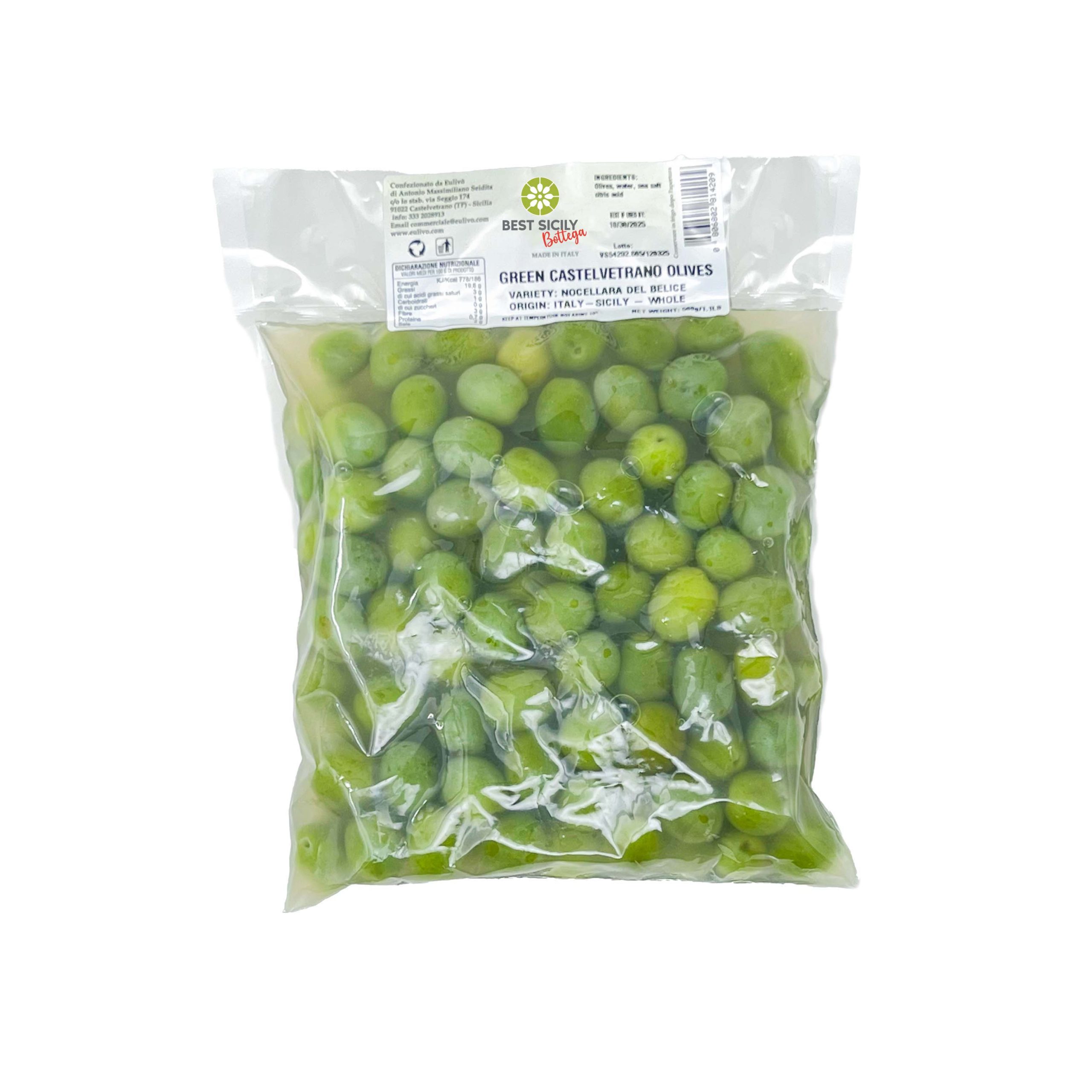 Green Castelvetrano Olives Green Castelvetrano Olives - 17.6oz (500 g) - Image 1