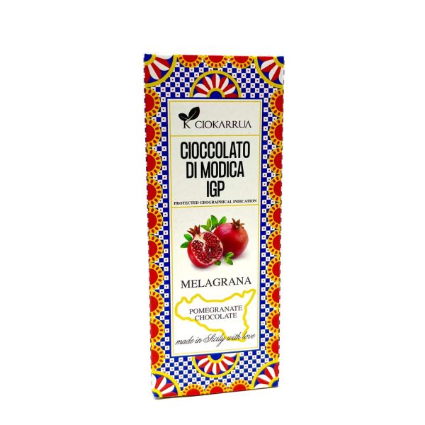 Ciokarrua, Modica Chocolate IGP Sicilian Pomegranate 2.82oz (80g)