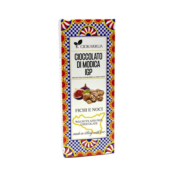 Ciokarrua, Modica Chocolate IGP Fichi & Noci 2.82oz (80g)
