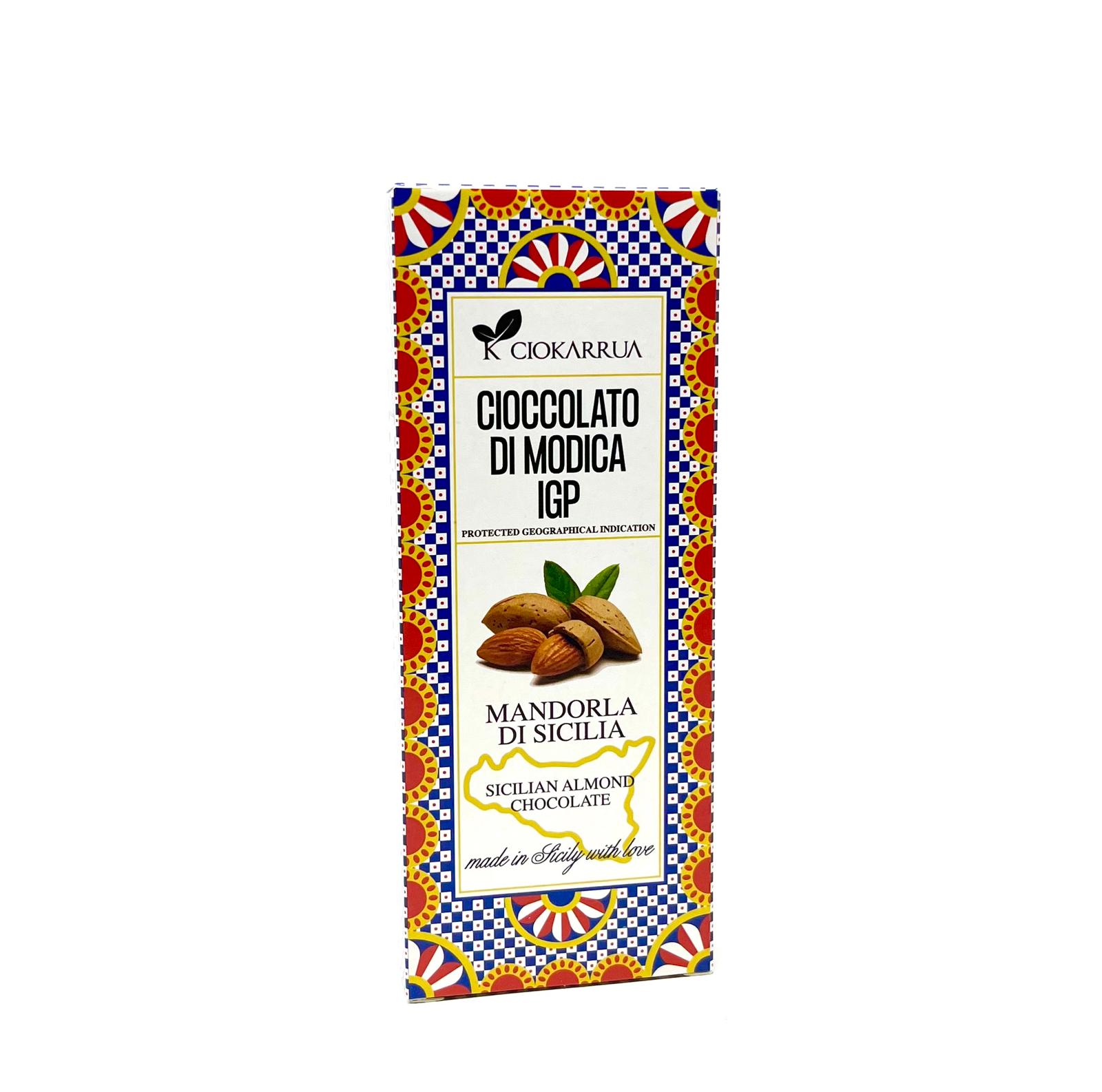 WhatsApp Image 2025-11-07 at 16.10.25 Ciokarrua, Modica Chocolate IGP Sicilian Almond 2.82oz (80g) - Image 1
