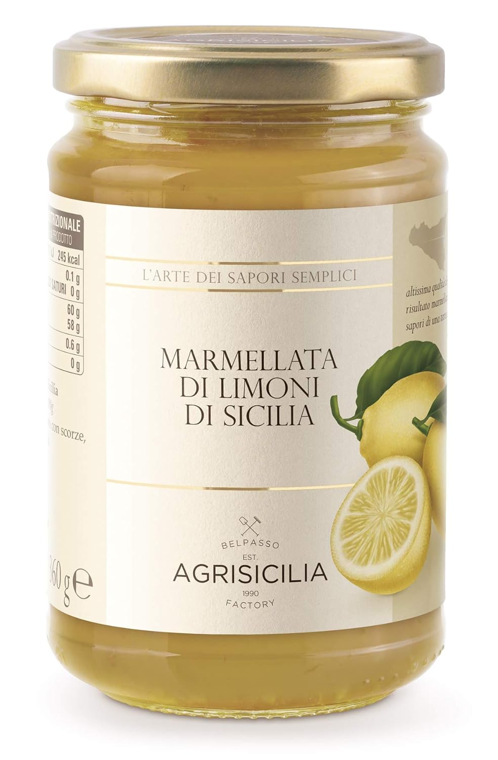 71dS5EeeTaL._SL1500_ Agrisicilia, Lemon Jam - 12.7 oz (360 g) - Image 1
