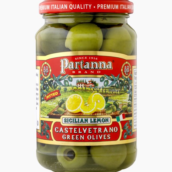 Partanna, Sicilian Lemon Pitted Olives - 6.3 oz (180 g)