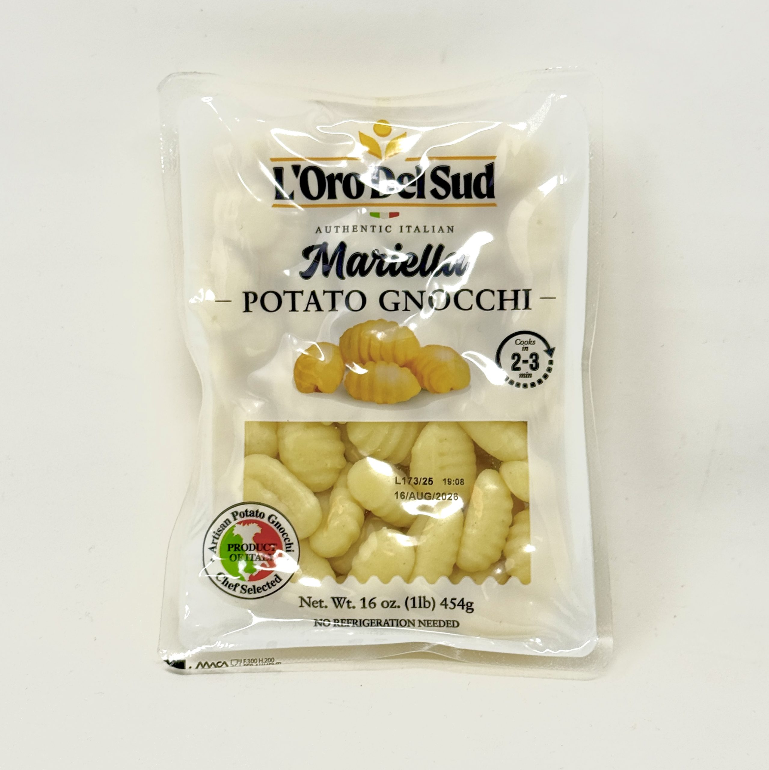 IMG_2721 Potato Gnocchi "L'Oro Del Sud"- 1 lb (454g) - Image 1