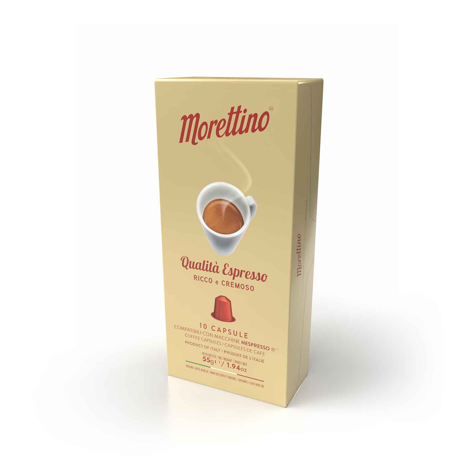 morettino-nespressso10-espresso-1600 Morettino, Qualità Espresso Capsules - Pack of 10 - Image 1