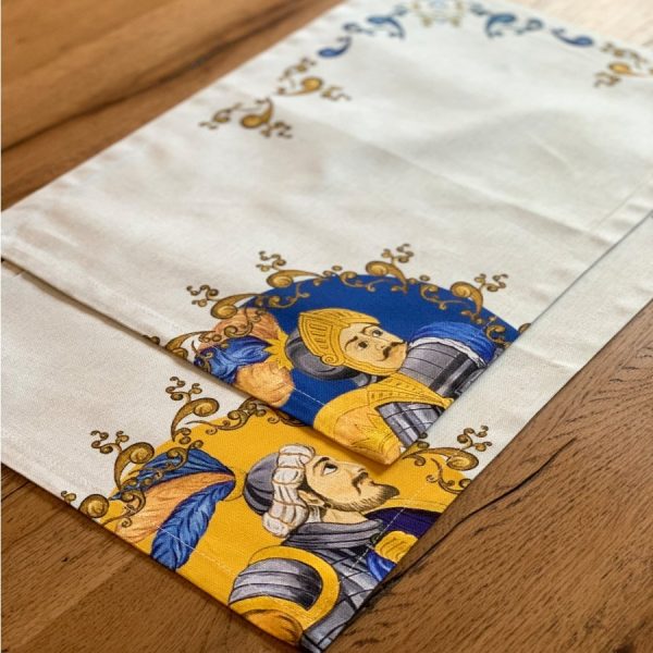 Set of 2 Placemats – Sicilian Pupi (Blue) - Image 2