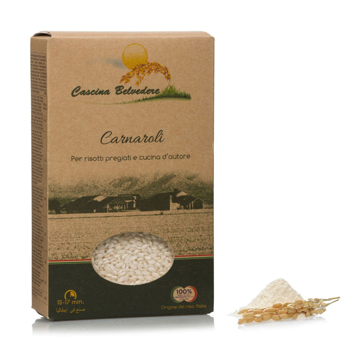 Cascina Belvedere Organic Carnaroli Rice - 2,2 Lb (1 kg)