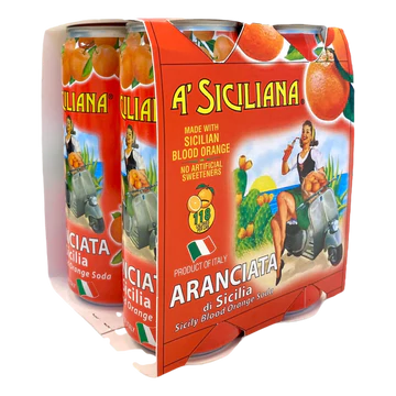 A'Siciliana Blood Orange Soda -  4 x 330mL (11.5oz)