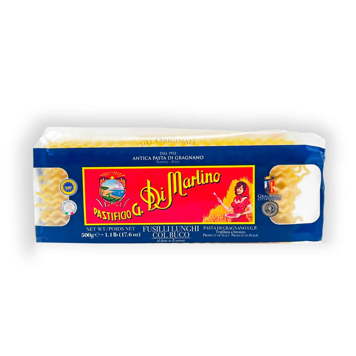 Di Martino Fusilli col Buco Pasta – 1.1 Lb (500g)