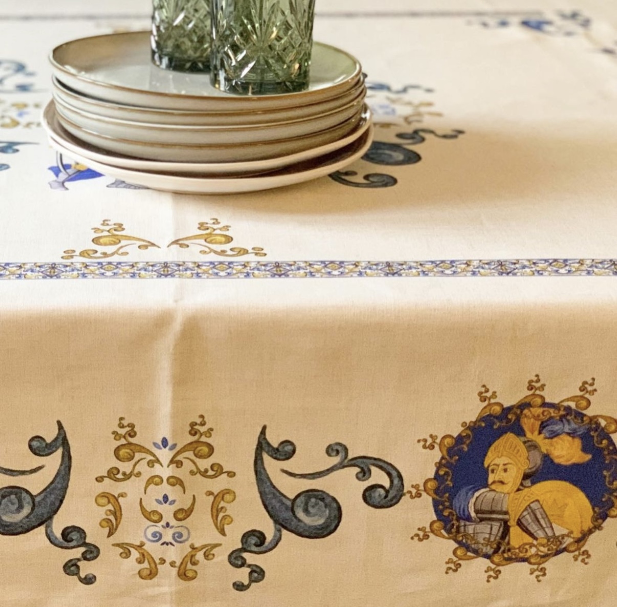 Best Sicily Sicilian Pupi Tablecloth - 152 x 203 cm (60 x 80") - Image 2