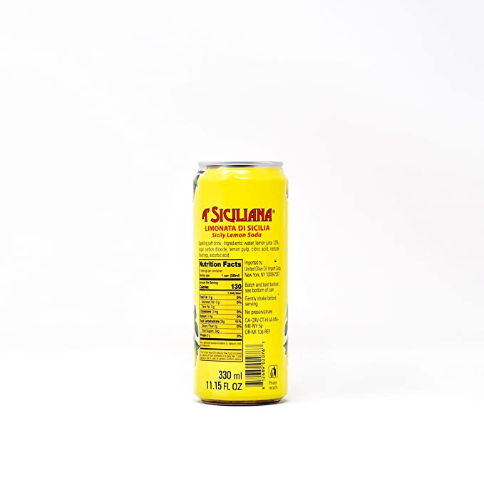 A'Siciliana Lemon Soda - 4 x 330mL (11.5 Fl Oz) - Image 3