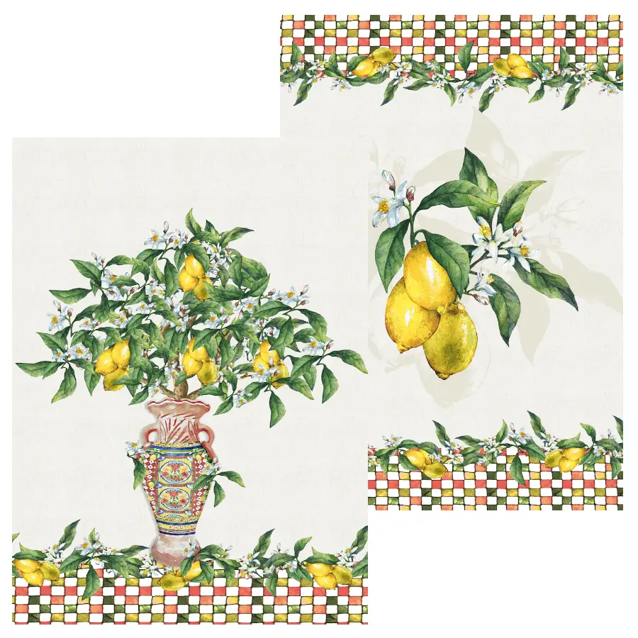 Best Sicily Lemon Kitchen Towel - Set of 2