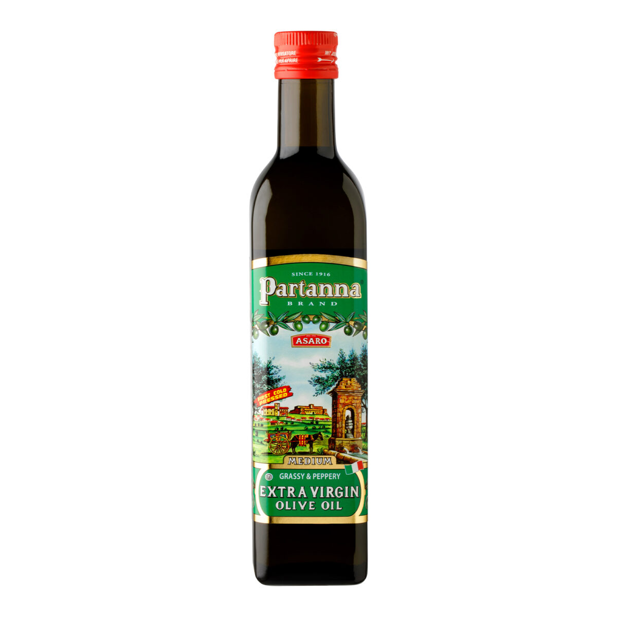 Partanna Medium Bottle Extra Virgin Olive Oil - 16.9 Fl oz (500mL)