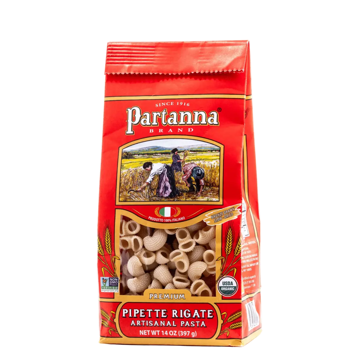 Partanna Artisanal Pipette Pasta – 1 Lb (454 g)
