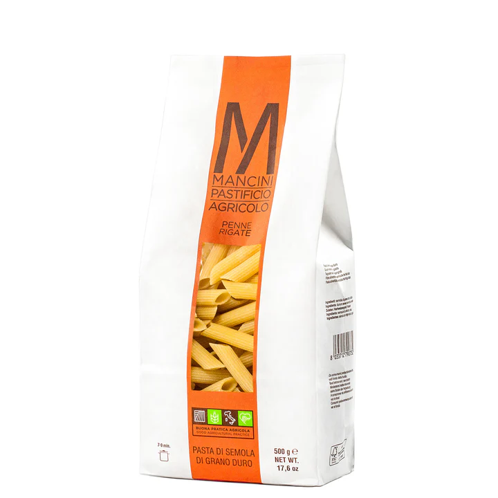 Mancini Penne Rigate Pasta – 1.1 Lb (500g)