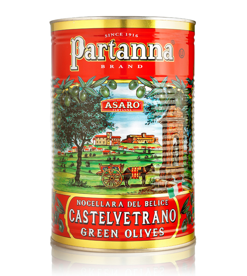 Partanna Whole Castelvetrano Green Olives - 88 oz (2.5 Kg)