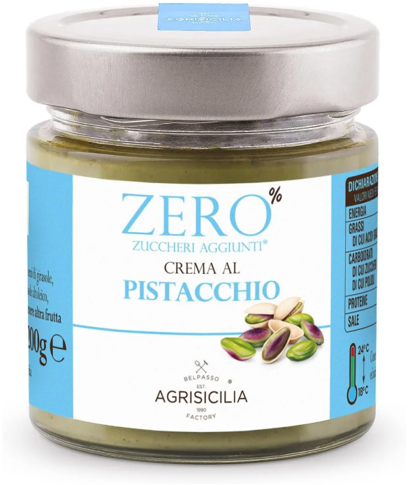 Agrisicilia Pistachio Cream Zero - 7.1 oz (201g)