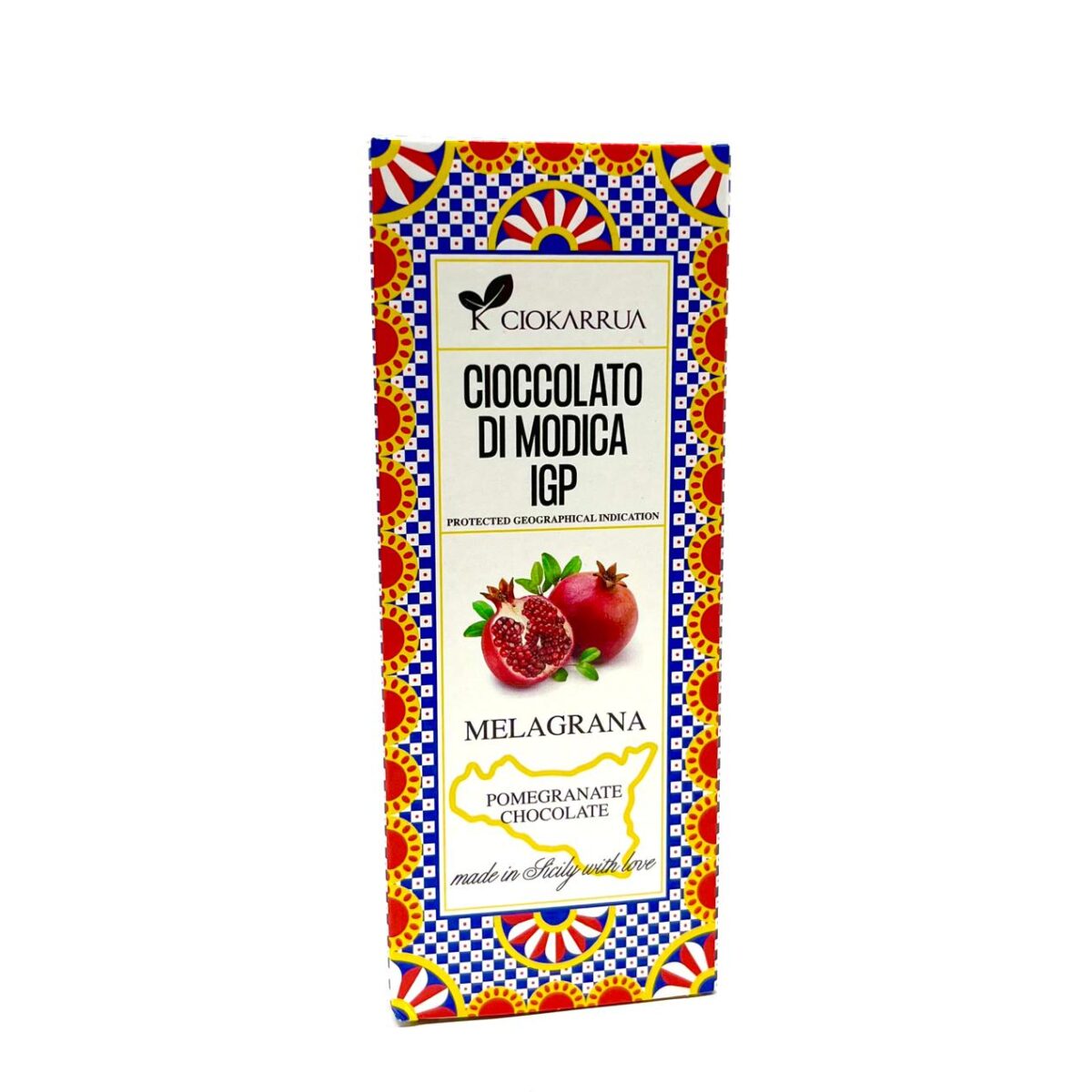 Ciokarrua Modica Chocolate IGP Pomegranate – 2.82oz (80g)