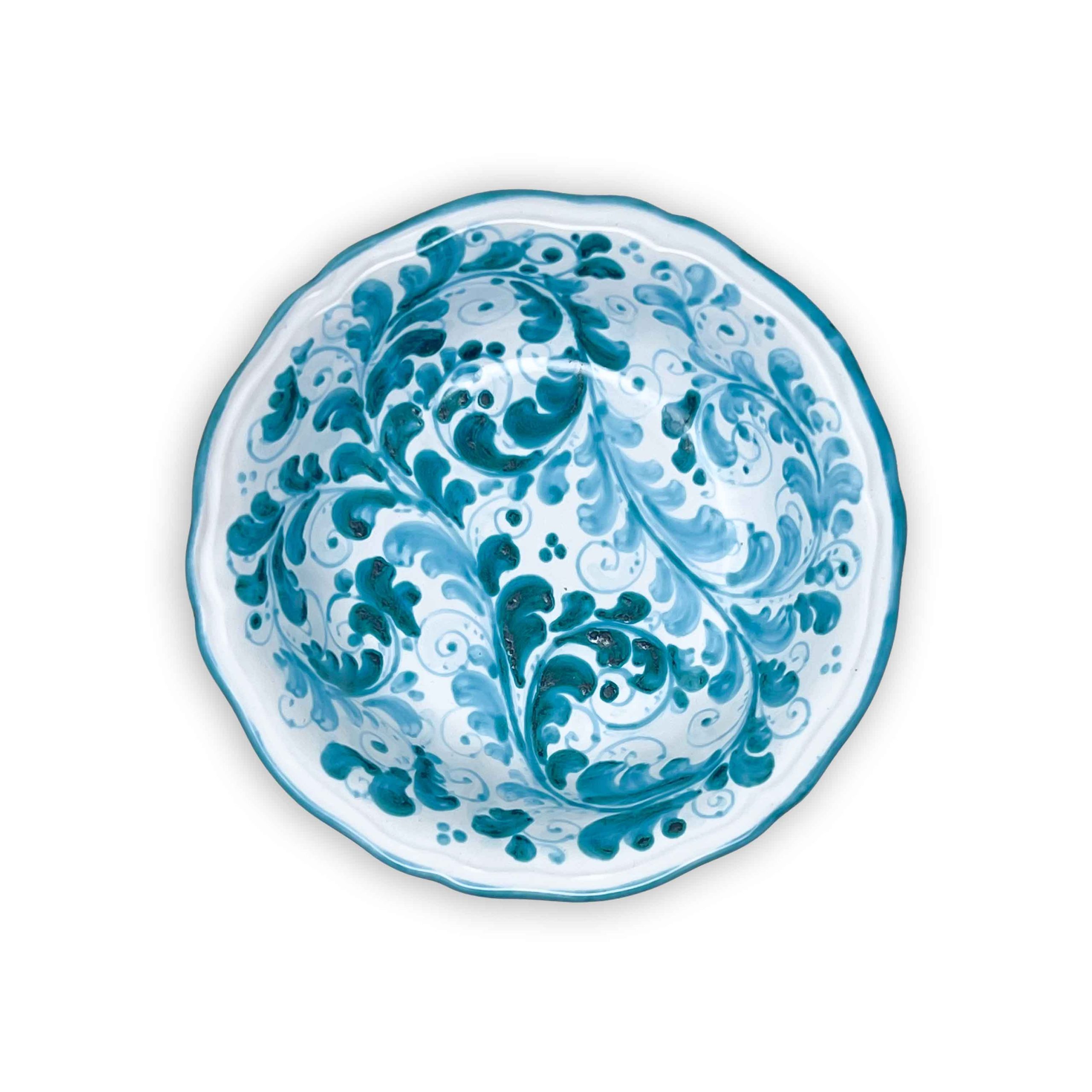 Best Sicily Hand-Painted Ceramic Scalloped Bowl - 19 cm (7.5 inch) - Image 2