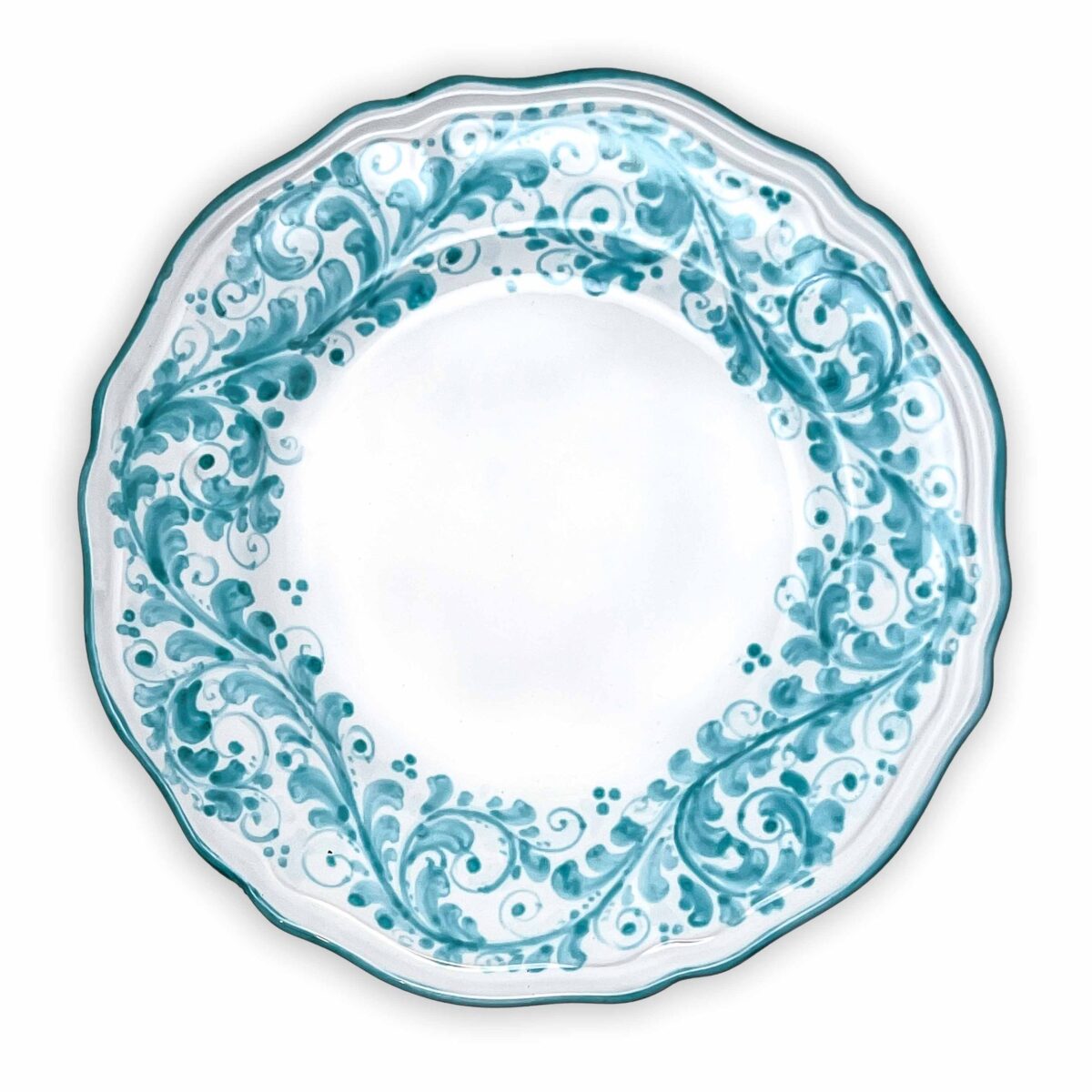 Best Sicily Hand-Painted Ceramic Scalloped Plate - 25 cm (10 inch)
