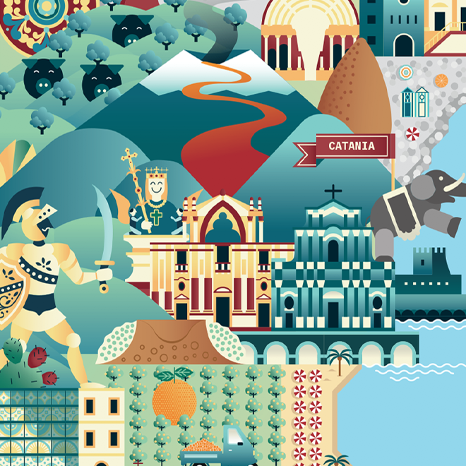 Illustrated Map of Sicily - Image 4