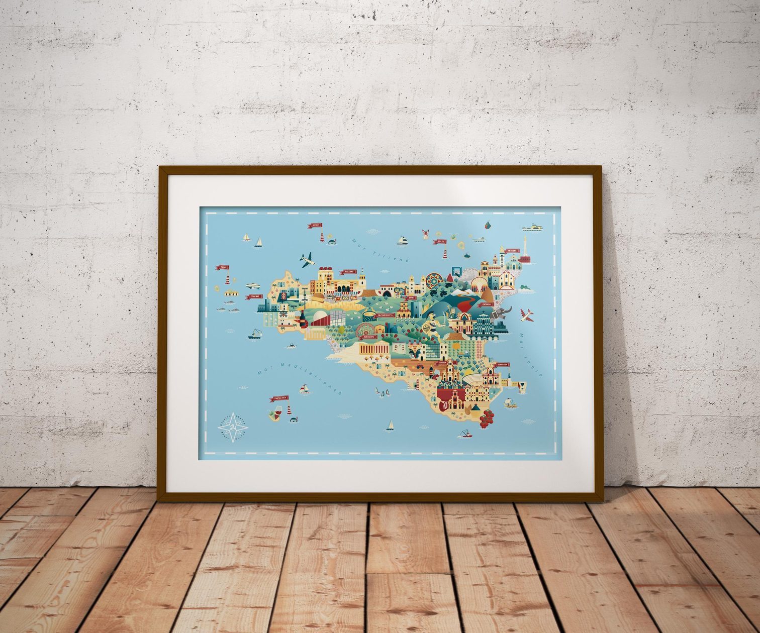 Illustrated Map of Sicily - Image 5