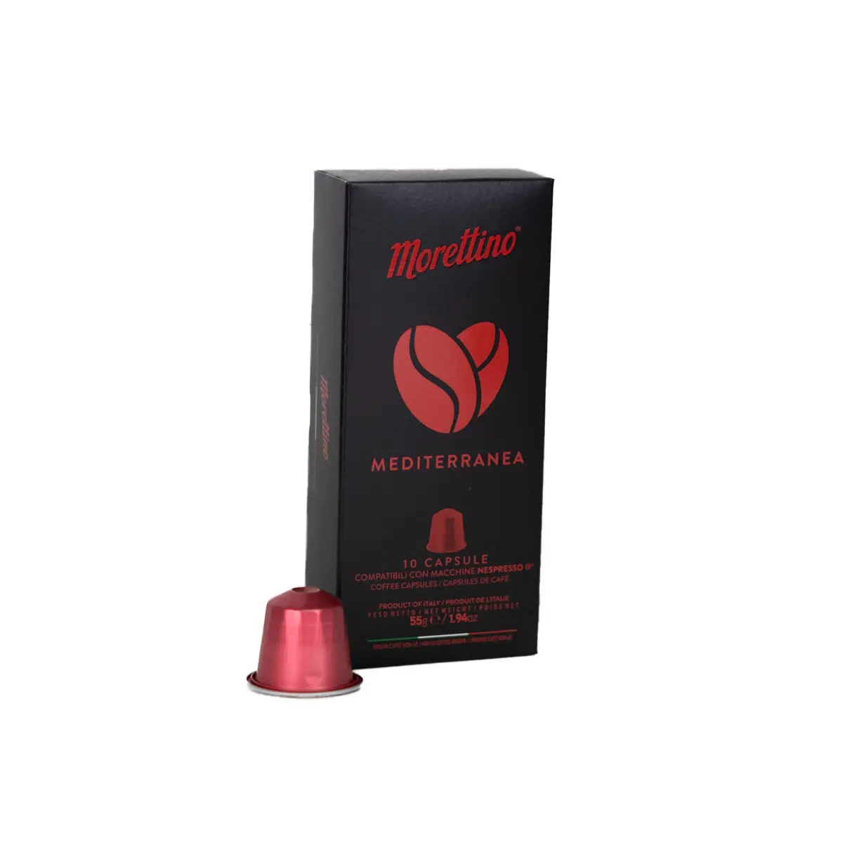 Morettino Mediterranea Capsules Espresso Coffee - Pack of 10 units