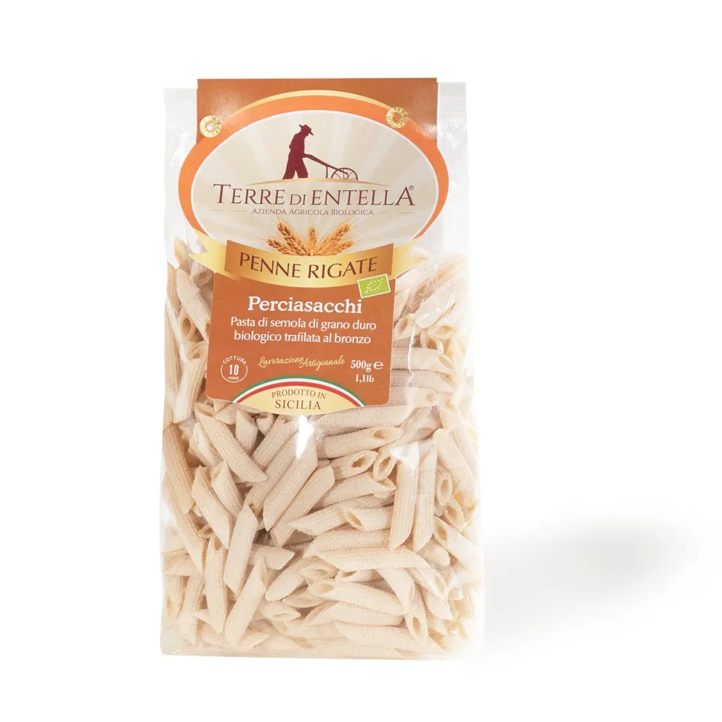 Terre di Entella Penne Rigate di Perciasacchi Bio Pasta - 1.1 Lb (500g)