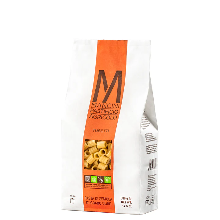 Mancini Tubetti Pasta – 1.1 Lb (500g)